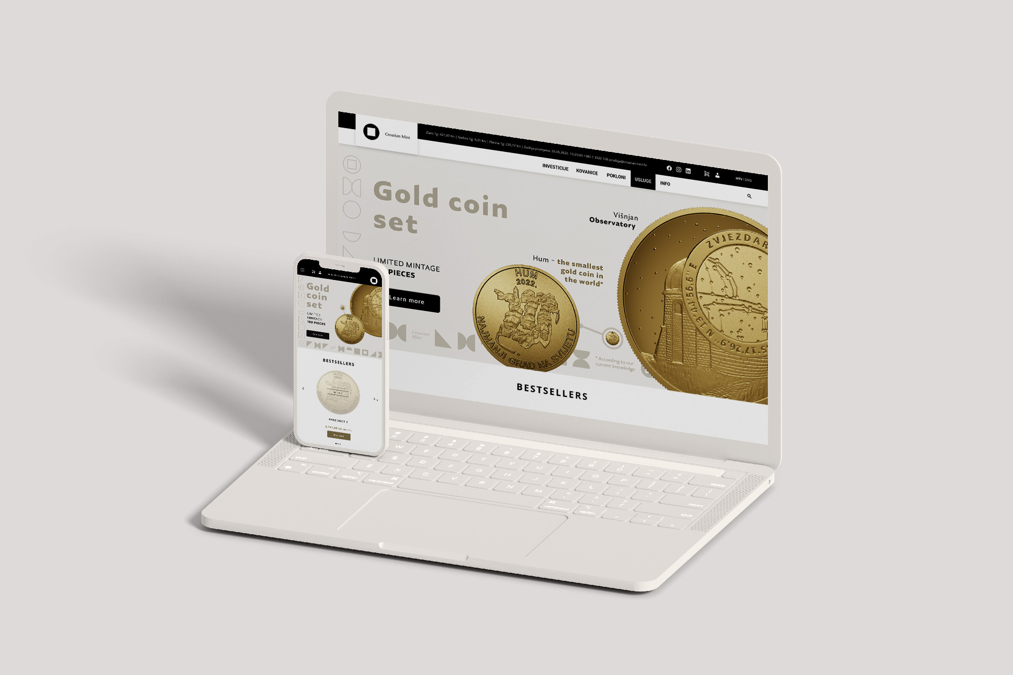 Croatian Mint Website Design_Iva Komesar